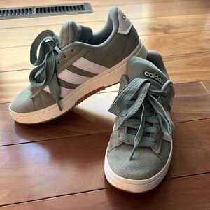 Adidas Green and White Casual Sneakers 9